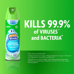 Scrubbing Bubbles Disinfectant Bathroom Grime Fighter Aerosol, Rainshower, 20 oz