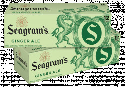Seagrams Ginger Ale Soda Soft Drinks, 7.5 fl oz, 12 cans