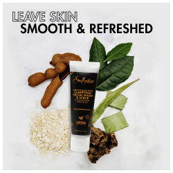 Sheamoisture Facial Wash and Scrub for Blemish Prone Skin African Black Soap to Clarify Skin 4 oz