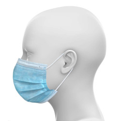 Single Use Disposable Face Mask (Pack of 50), Blue
