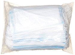Single Use Disposable Face Mask (Pack of 50), Blue