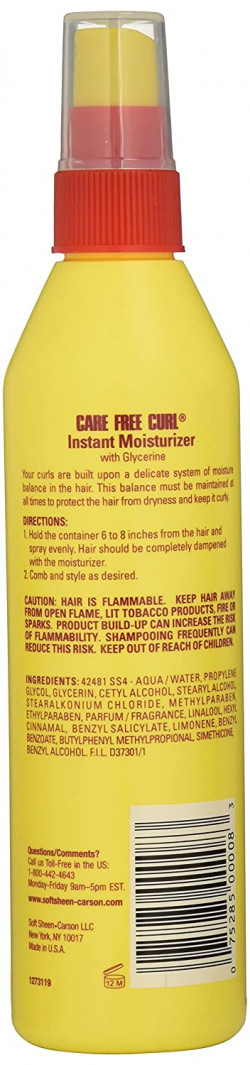 SoftSheen-Carson Care Free Curl Instant Moisturizer With Glycerin & Protein, 8.5 Fl oz