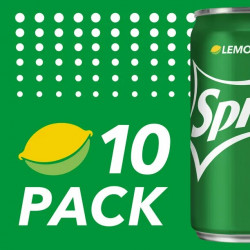 Sprite Lemon Lime Soda Soft Drinks, 7.5 fl oz, 10 Pack