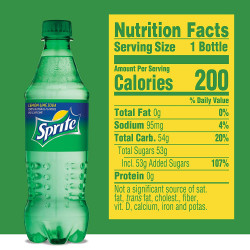 Sprite Soda, Lemon-lime 16.9 Oz - 24 Pack