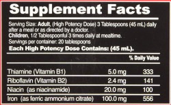 SSS Tonico Suplementos de Alta Potencia 10oz/300ml