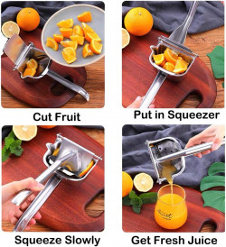 Stainless Steel Fruit & Vegetable Hand Juicer-Press Squeezer Premium Quality Lemon Orange Juicer,Simple Fruit Press Squeezer Citrus Extractor Tool