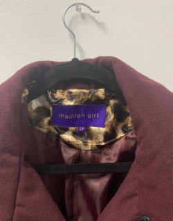 Steve Madden Burgundy Coat- S\P