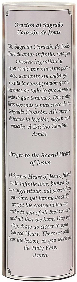 Stonebriar The Saints Collection Guardian Angel Flickering LED Prayer Candle with Automatic Timer, Religious Gift Ideas for Mom, Dad, Sister, Brother, and Friends 8 Inches