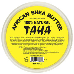 Taha African Shea Butter Cream – 100% Pure, Organic, Unrefined, And Raw, Yellow – For Skin And Stretchmarks – 8oz
