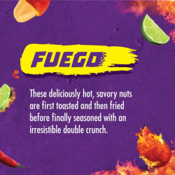 Takis Hot Nuts Fuego Double Crunch Peanuts, Hot Chili Pepper and Lime Artificially Flavored Peanuts, 3.2 Ounce Bag