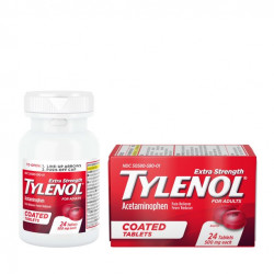 Tylenol Extra Strength Coated Tablets with Acetaminophen 500mg, 24 ct