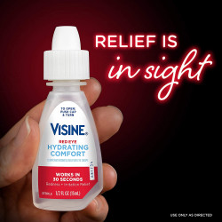 Visine Red Eye Hydrating Comfort Redness Relief Lubricating Eye Drops, 0.28 fl. oz