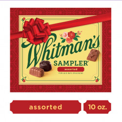 Whitman's Holiday Assorted Chocolates Sampler Gift Box, 10 Oz. (22 Pieces)