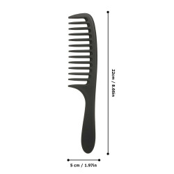 Wide Tooth Comb Detangling Hair Round Teeth Carbon Antistatic D1