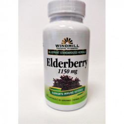 Windmill Natural Vitamins Elderberry 1150 Mg Herbal Supplement - 60 Capsules