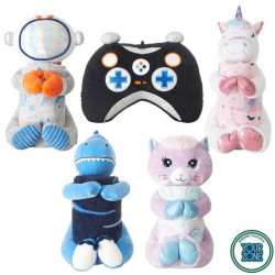 Your Zone 16" And 50" X 60" Plush Throw Set, Multicolor, Machine Wash