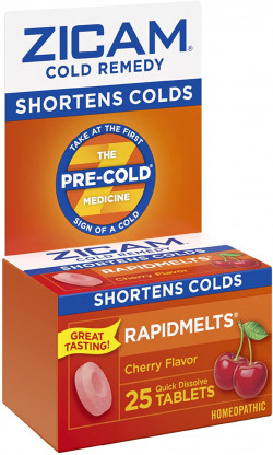 Zicam Cold Remedy Zinc Rapidmelts, Cherry Flavor, 25 Count (Pack of 1)