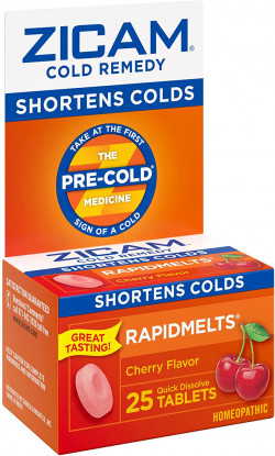 Zicam Cold Remedy Zinc Rapidmelts, Cherry Flavor, 25 Count (Pack of 1)